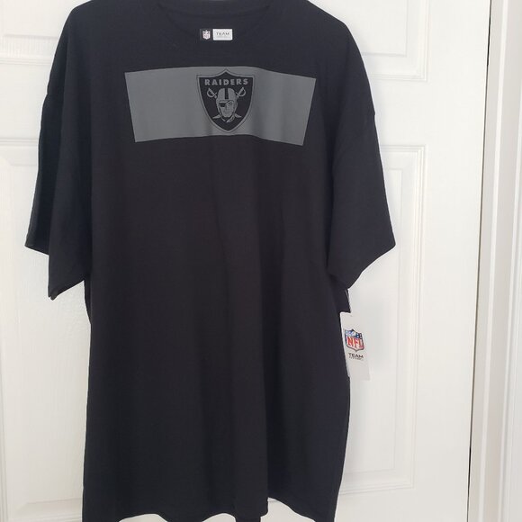 Oakland Raiders NFL Team Apparel Men's Tee Shirt Black Size 2XL New with Tags - Picture 1 of 7